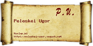Peleskei Ugor névjegykártya